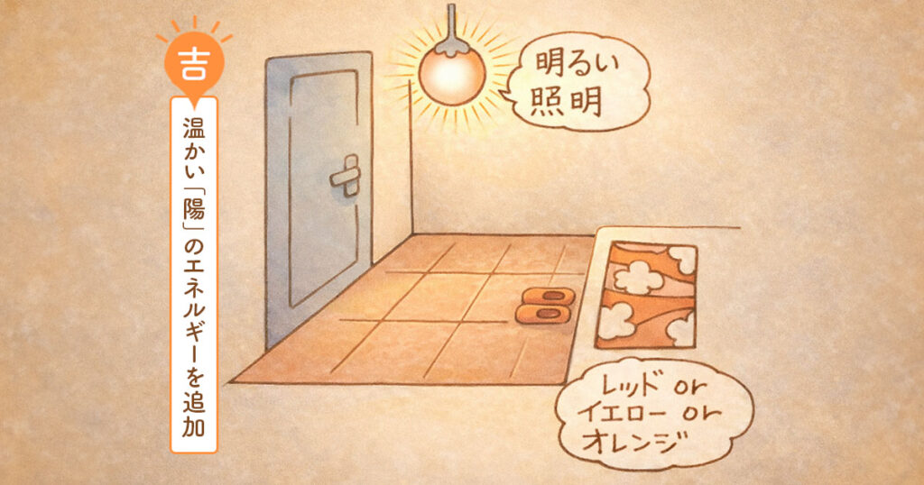 温かい「陽」のエネルギーを追加