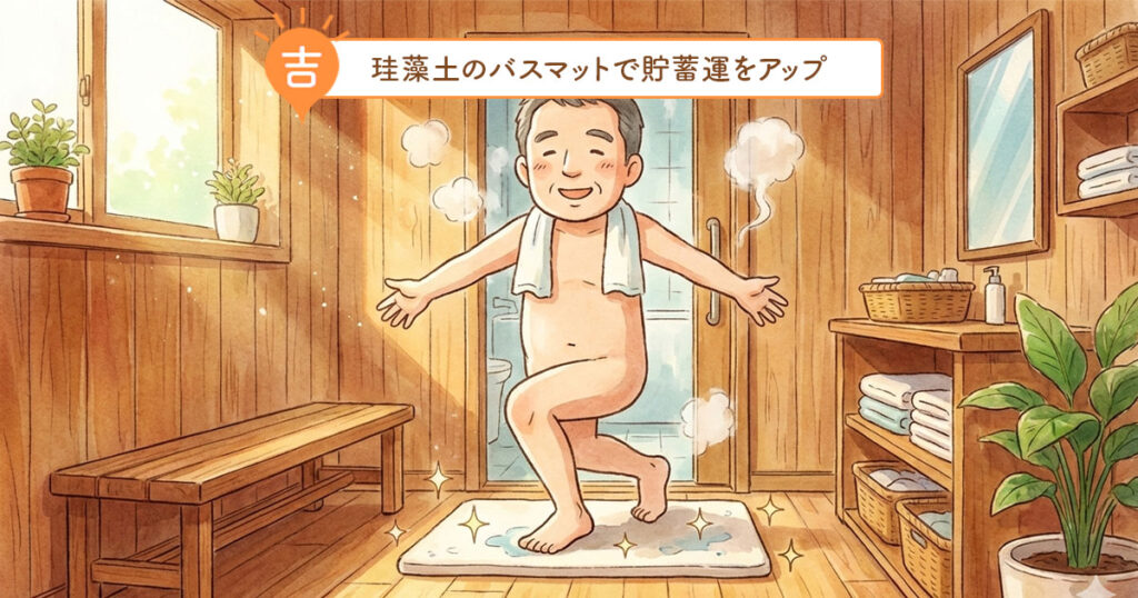 珪藻土のバスマットで貯蓄運をアップ