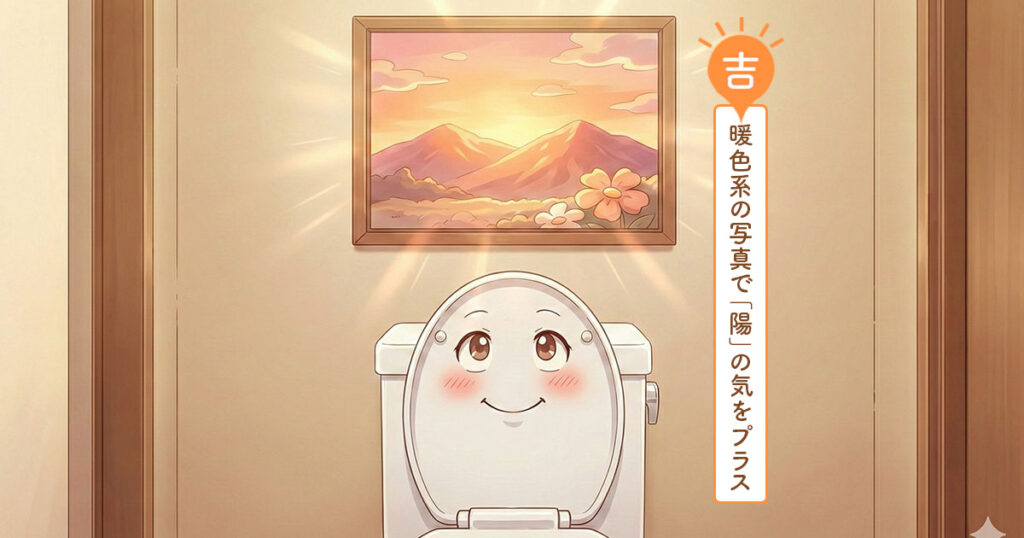 暖色系の写真で「陽」の気をプラス