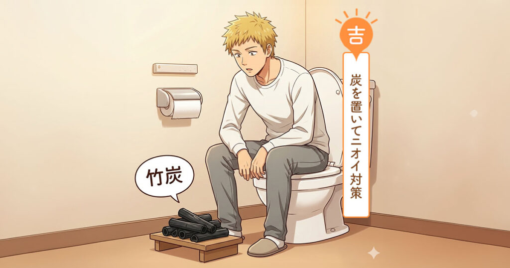 炭を置いてニオイ対策