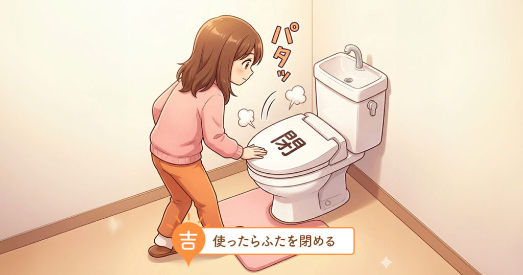 使ったらふたを閉める