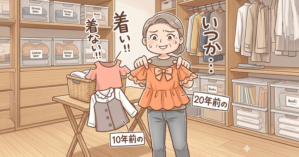 10年前の着ていない服を何着も持っている